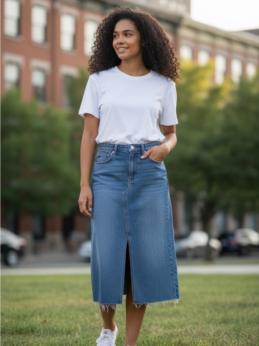 Lucky Brand Blue Denim Skirt